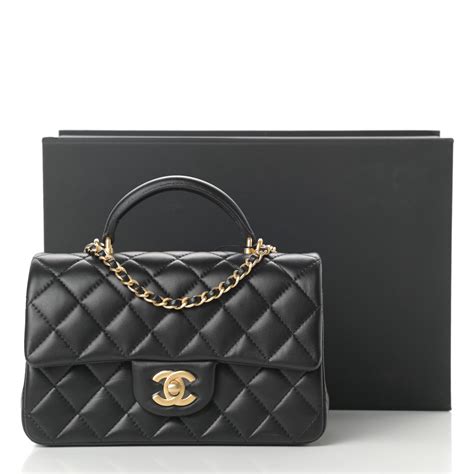 chanel mini rectangular black|chanel rectangular mini top handle.